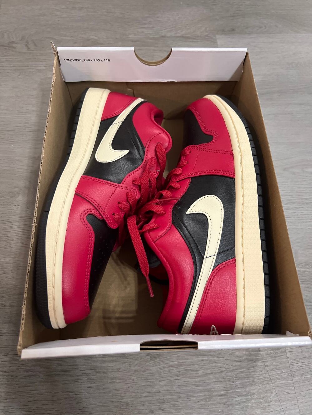 Nike Air Jordan 1 Low Mystic Hibiscus Black Size 9 Women New W/ Box DC0774-605